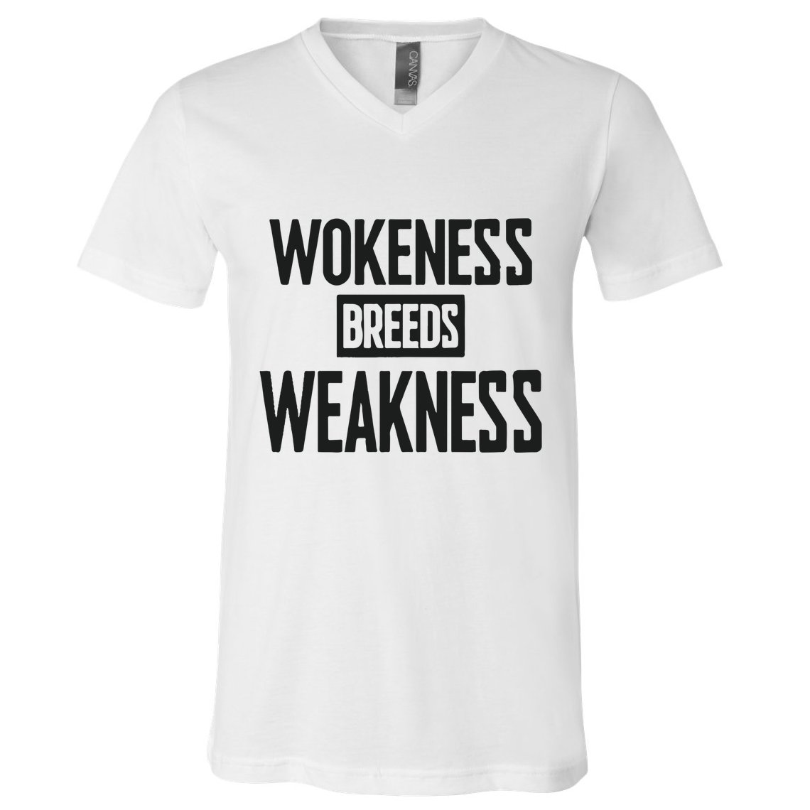 Zeek Arkham Wokeness Breeds Weakness V-Neck T-Shirt