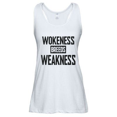 Zeek Arkham Wokeness Breeds Weakness Ladies Essential Flowy Tank
