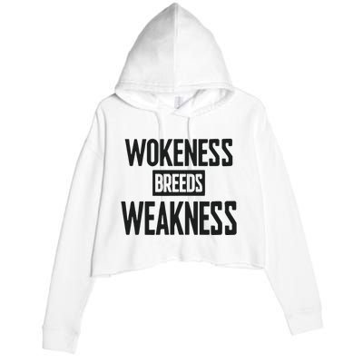 Zeek Arkham Wokeness Breeds Weakness Crop Fleece Hoodie