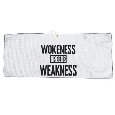 Zeek Arkham Wokeness Breeds Weakness Large Microfiber Waffle Golf Towel
