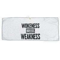 Zeek Arkham Wokeness Breeds Weakness Large Microfiber Waffle Golf Towel