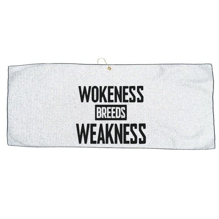 Zeek Arkham Wokeness Breeds Weakness Large Microfiber Waffle Golf Towel