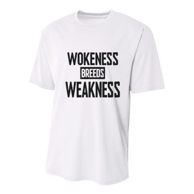 Zeek Arkham Wokeness Breeds Weakness Youth Performance Sprint T-Shirt