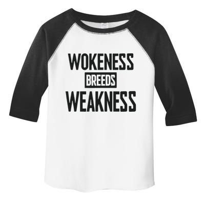 Zeek Arkham Wokeness Breeds Weakness Toddler Fine Jersey T-Shirt