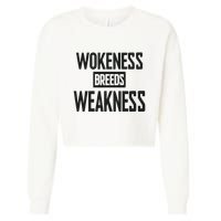 Zeek Arkham Wokeness Breeds Weakness Cropped Pullover Crew