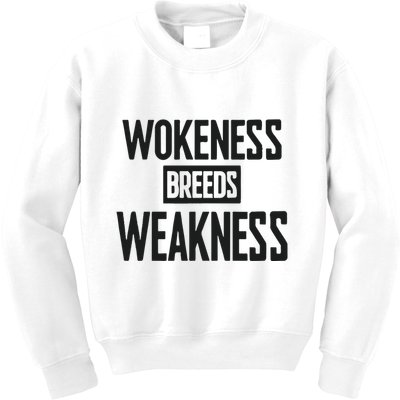 Zeek Arkham Wokeness Breeds Weakness Kids Sweatshirt