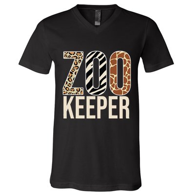 Zookeeper Animals Zoo Wildlife Lover Safari Savanna Costume V-Neck T-Shirt