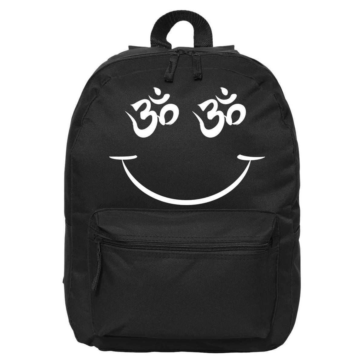 Zen Buddha Buddhist OM AUM Smiley 16 in Basic Backpack