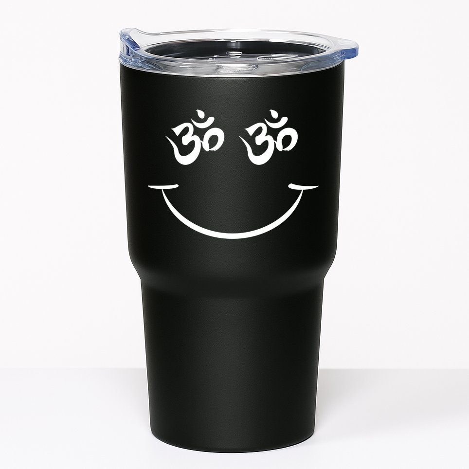 Zen Buddha Buddhist OM AUM Smiley Tumbler