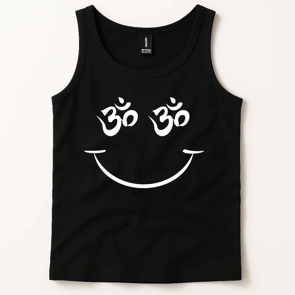 Zen Buddha Buddhist OM AUM Smiley Tank Top