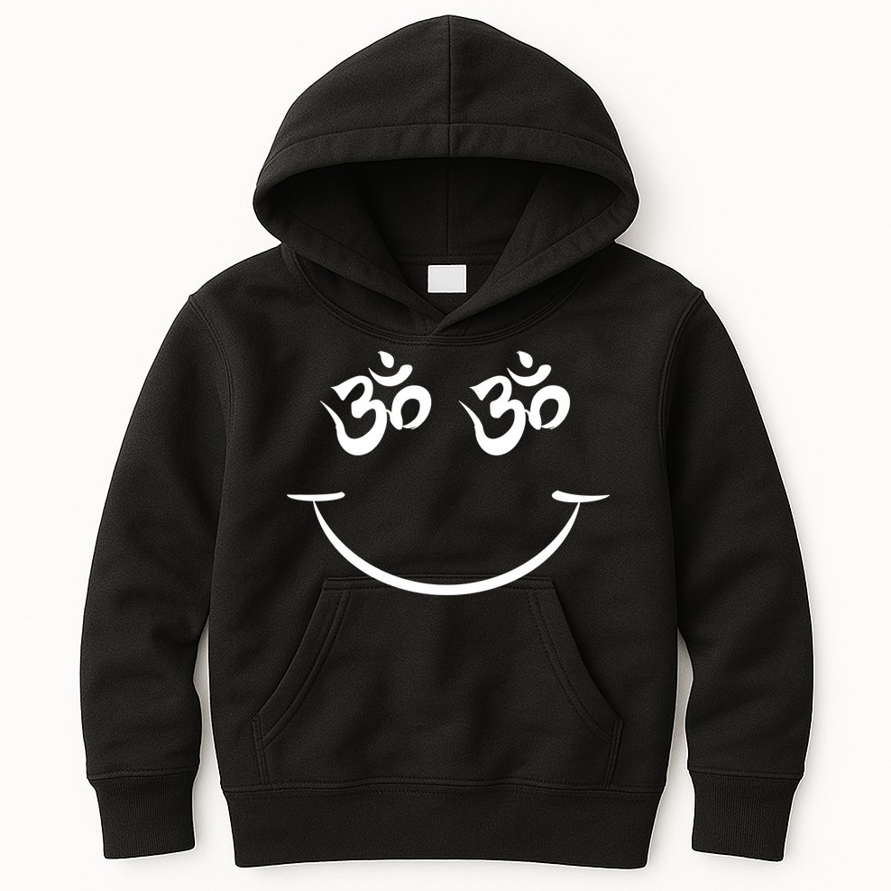 Zen Buddha Buddhist OM AUM Smiley Kids Hoodie