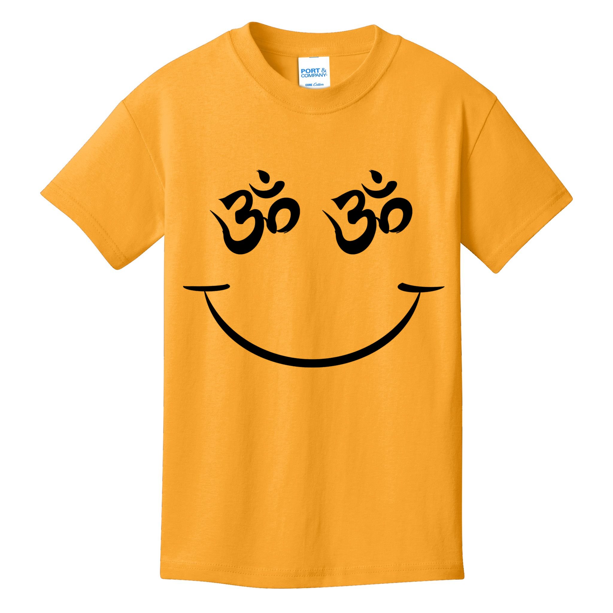 Zen Buddha Buddhist OM AUM Smiley Kids T-Shirt