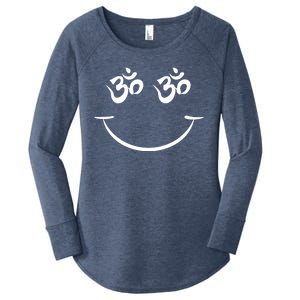 Zen Buddha Buddhist OM AUM Smiley Women's Perfect Tri Tunic Long Sleeve Shirt