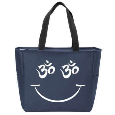 Zen Buddha Buddhist OM AUM Smiley Zip Tote Bag