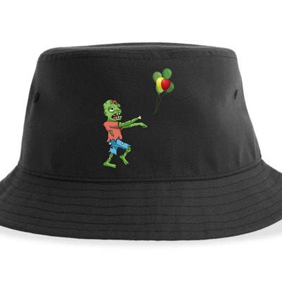 Zombie Birthday Balloon Funny Sustainable Bucket Hat