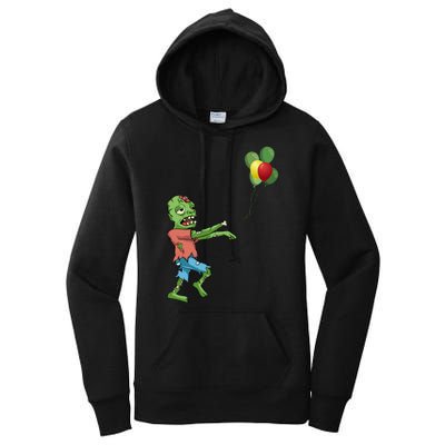 Zombie Birthday Balloon Funny Women's Pullover Hoodie