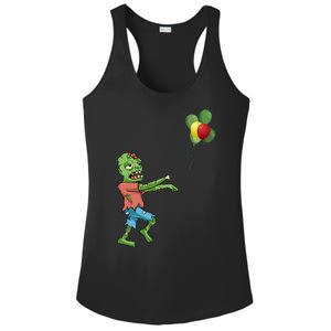 Zombie Birthday Balloon Funny Ladies PosiCharge Competitor Racerback Tank