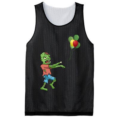 Zombie Birthday Balloon Funny Mesh Reversible Basketball Jersey Tank