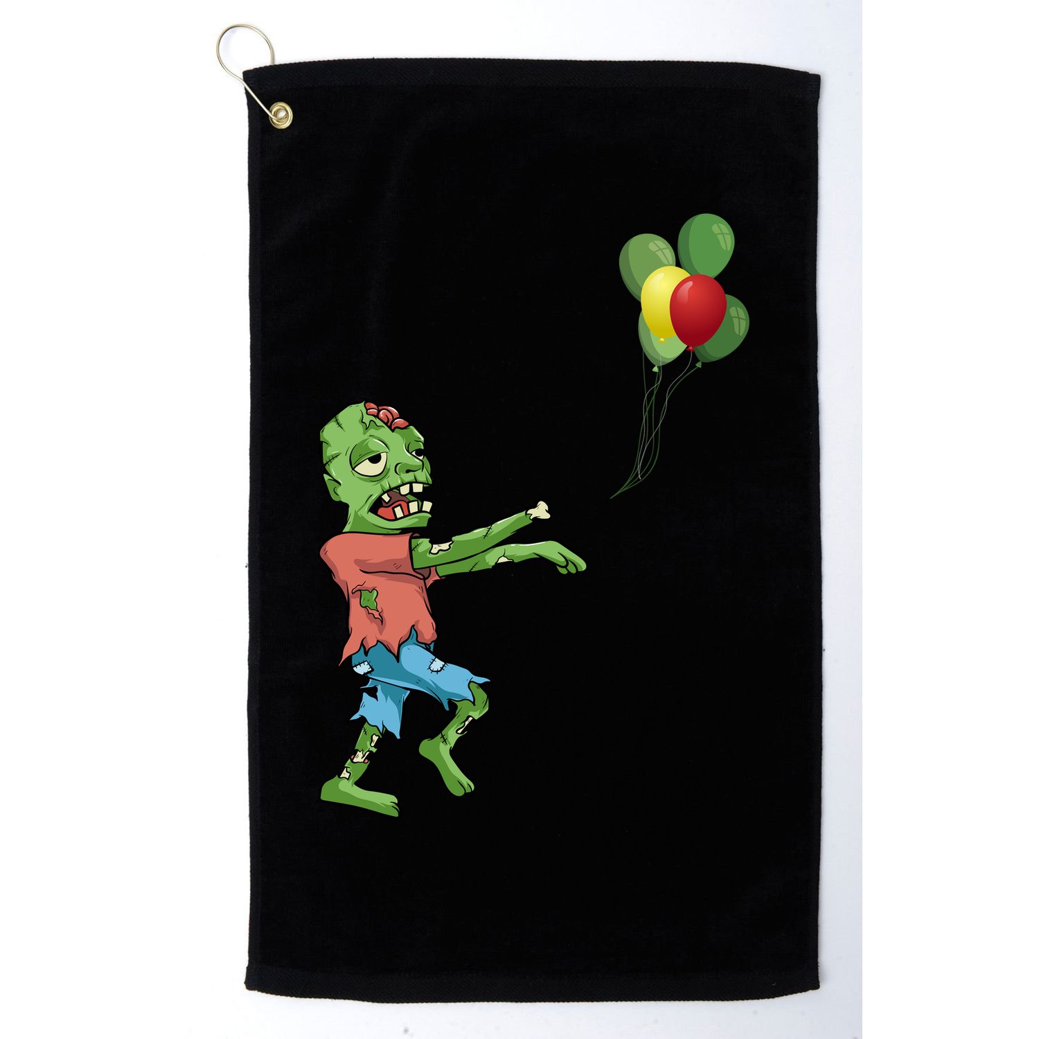 Zombie Birthday Balloon Funny Golf Towel