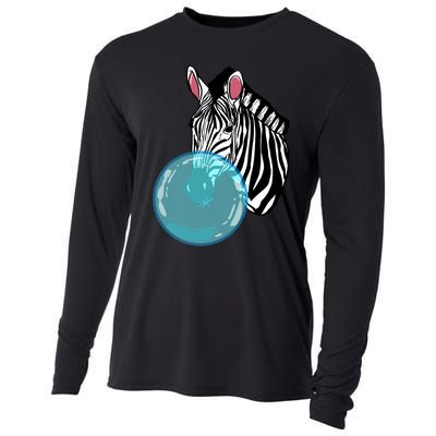 Zebra Bubblegum Funny Animal Chewing Gum Girl Gift Cooling Performance Long Sleeve Crew