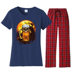 Zombie Beer Funny Halloween Drinking Gift Women's Flannel Pajama Set