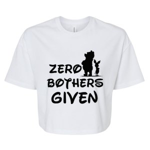 Zero Bothers Given Bella+Canvas Jersey Crop Tee