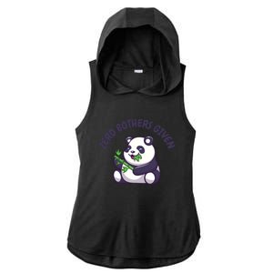 Zero Bothers Given Funny Zero Bothers Given Ladies PosiCharge Tri-Blend Wicking Draft Hoodie Tank