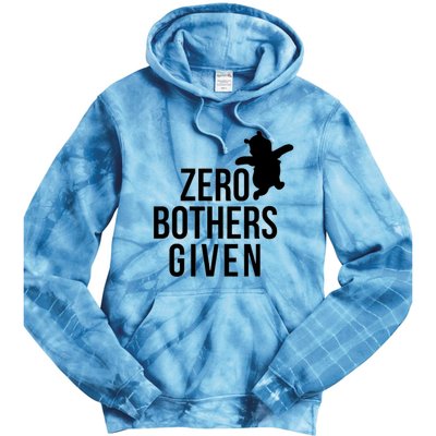 Zero Bothers Given Funny Gift Friends Tie Dye Hoodie