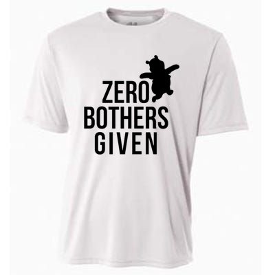 Zero Bothers Given Funny Gift Friends Cooling Performance Crew T-Shirt