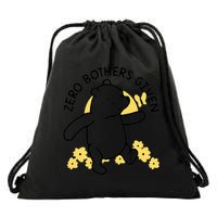 Zero Bothers Given Funny Zero Bothers Given Drawstring Bag