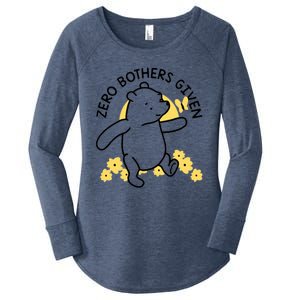 Zero Bothers Given Funny Zero Bothers Given Women's Perfect Tri Tunic Long Sleeve Shirt