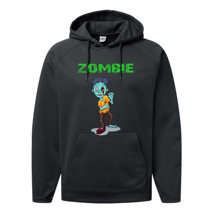 Zombie Boy Halloween Performance Fleece Hoodie