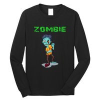 Zombie Boy Halloween Long Sleeve Shirt