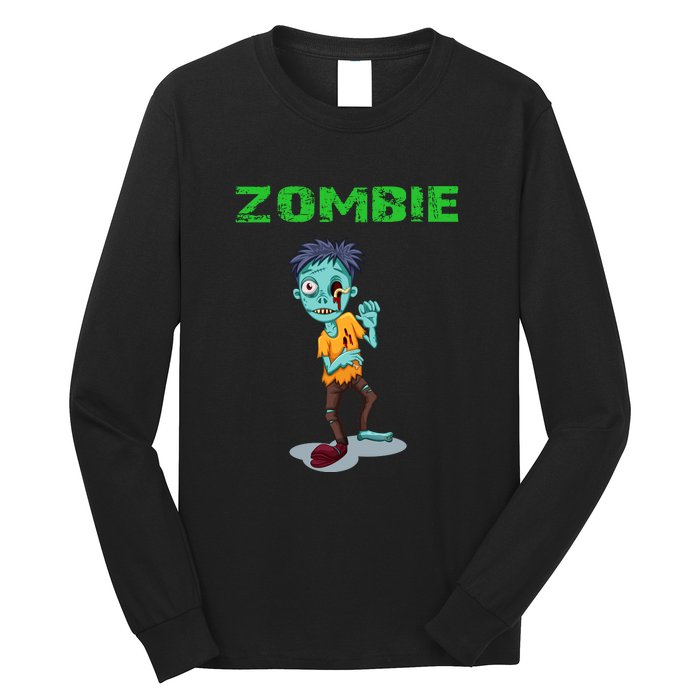 Zombie Boy Halloween Long Sleeve Shirt