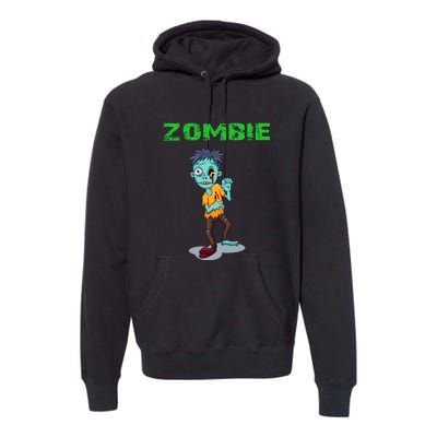 Zombie Boy Halloween Premium Hoodie