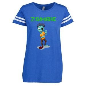 Zombie Boy Halloween Enza Ladies Jersey Football T-Shirt