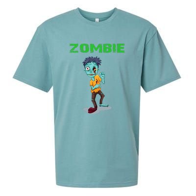 Zombie Boy Halloween Sueded Cloud Jersey T-Shirt