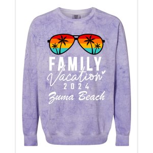 Zuma Beach Malibu California Family Vacation 2024 Great Gift Colorblast Crewneck Sweatshirt