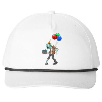 Zombie Birthday Party Zombie Party Halloween Birthday Party Snapback Five-Panel Rope Hat