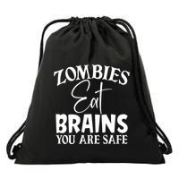 Zombies Brains Safe Drawstring Bag