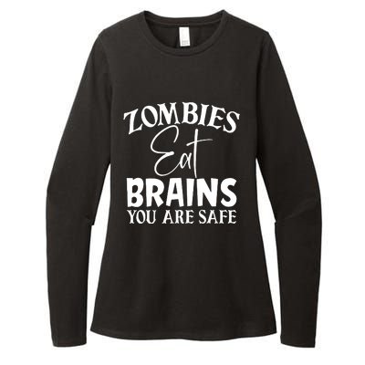 Zombies Brains Safe Womens CVC Long Sleeve Shirt