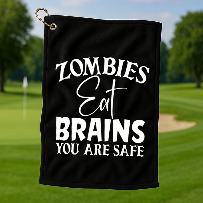 Zombies Brains Safe Golf Towel