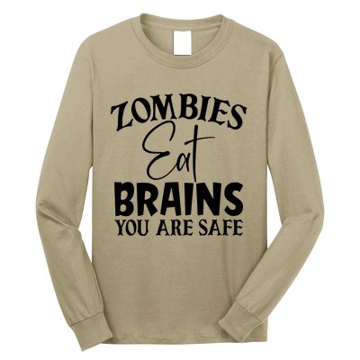 Zombies Brains Safe Long Sleeve Shirt