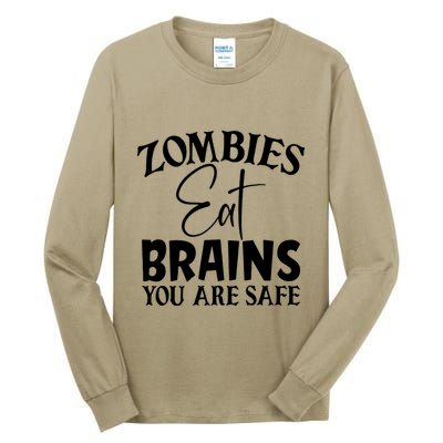 Zombies Brains Safe Tall Long Sleeve T-Shirt