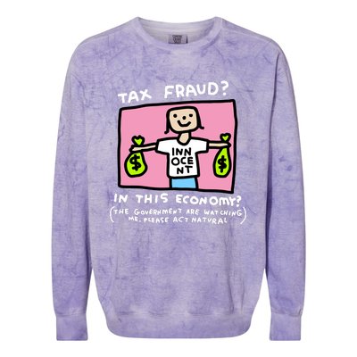 Zoe Bread Tax Fraud In This Economy Colorblast Crewneck Sweatshirt