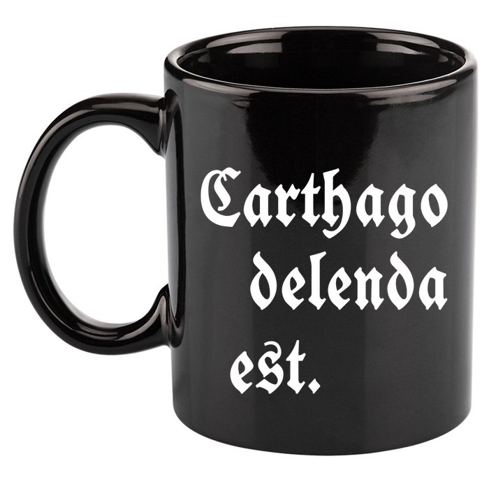 Zuck Bucks Wearing Carthago Delenda Est 11oz C Handle Ceramic Mug