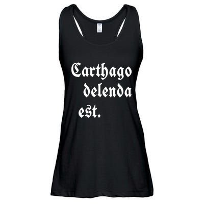 Zuck Bucks Wearing Carthago Delenda Est Ladies Essential Flowy Tank