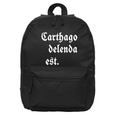 Zuck Bucks Wearing Carthago Delenda Est 16 in Basic Backpack