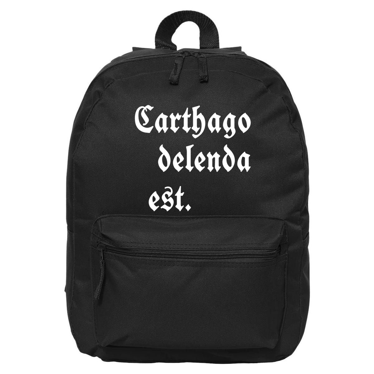 Zuck Bucks Wearing Carthago Delenda Est 16 in Basic Backpack