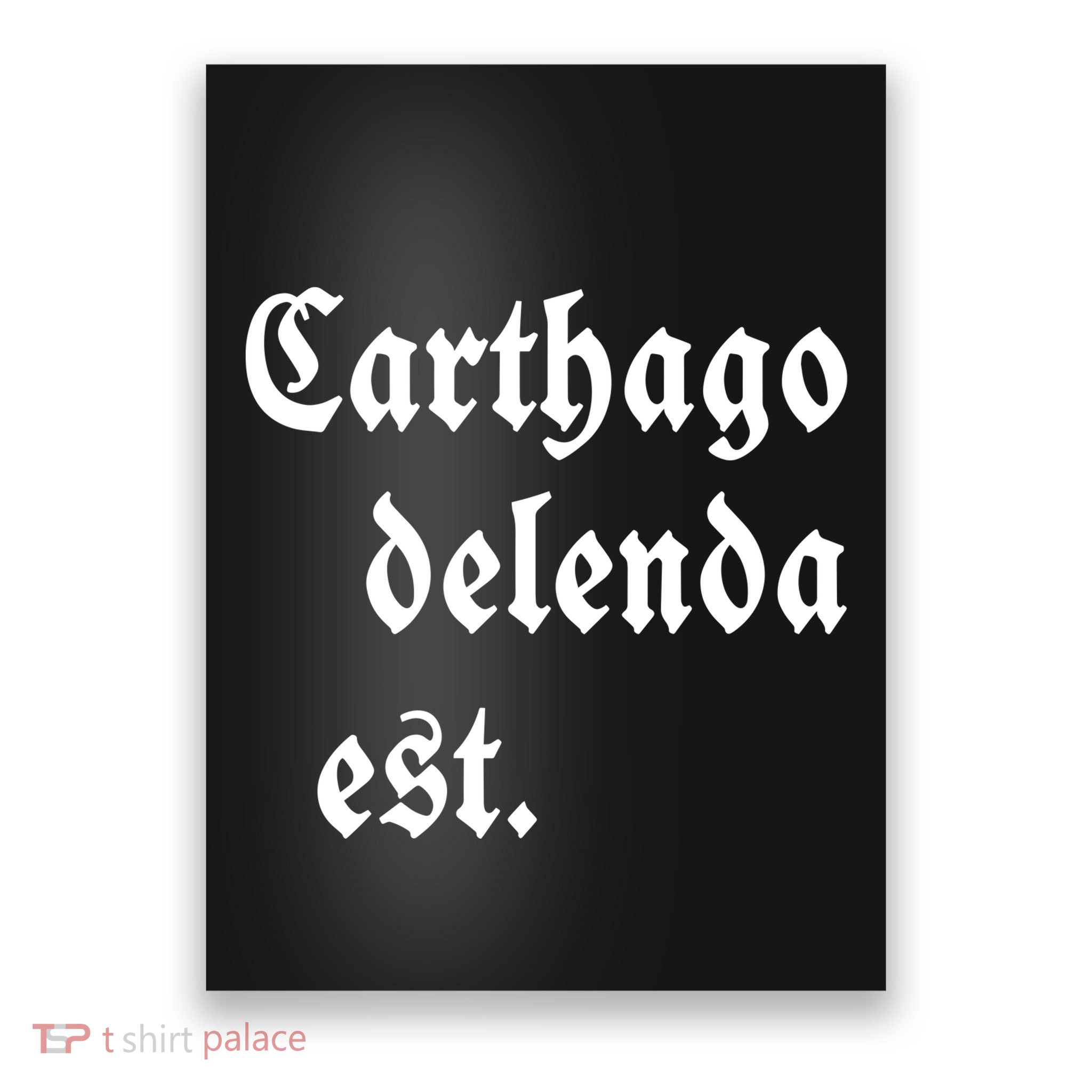 Zuck Bucks Wearing Carthago Delenda Est Poster